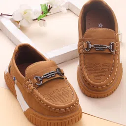 Cute Walk by Babyhug Slip On Formal & Party Wear Shoes with Applique - Brown-picture-15
