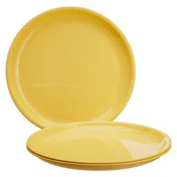 Signoraware Round Plastic Full Plate Set, Set of 3, Lemon Yellow-picture-26