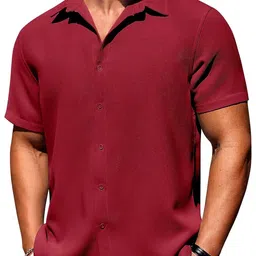 CB-COLEBROOK Men Solid Spread Collar Casual Shirt-picture-19