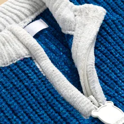 Babyoye Cotton Kit Full Sleeves Solid Color Pullover Sweater - Blue image 4