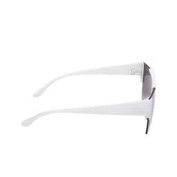 EYMEN I Unisex Black Lens & White Oversized Sunglasses with image 5