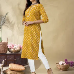 Anouk Rustic Women Printed Round Neck Kurta image 3