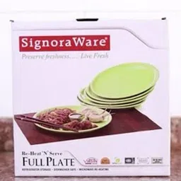 Signoraware Round Plastic Full Plate Set, Set of 3, Lemon Yellow image 4