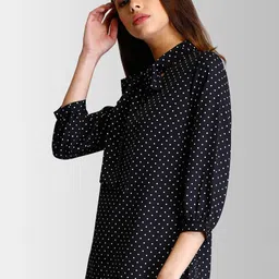 FableStreet Women Black & White Printed Top image 3