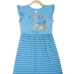 Elle Kids Blue Printed Dress-image-26