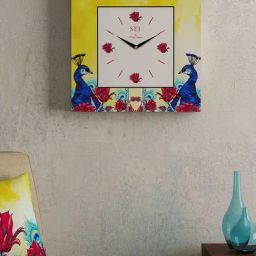 SEJ by Nisha Gupta Off White Framed Analogue Wall Clock - Set of 1-picture-47