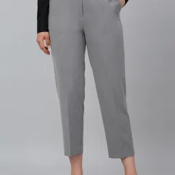 Cantabil Grey Regular Fit Mid Rise Trousers image 1