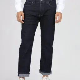Lee Navy Cotton Regular Fit Jeans image 1