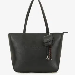 U.S. Polo Assn. Black Logo Tote Handbag image 1