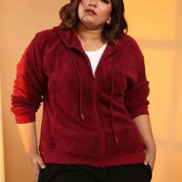 Instafab Plus Red Regular Fit Hoodie-picture-49