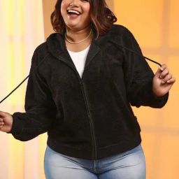 Instafab Plus Black Regular Fit Hoodie-picture-17