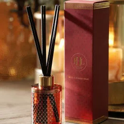 Pure Home and Living Red Glass Rose & Summer Berry Printed Diffuser (120ml) image 1