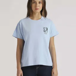 Pepe Jeans Blue Cotton Printed T-Shirt image 1