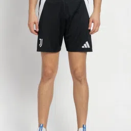 Adidas Black Regular Fit Logo Printed Sports Shorts image 1