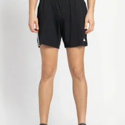 Adidas Black Regular Fit Logo Printed Sports Shorts image 1