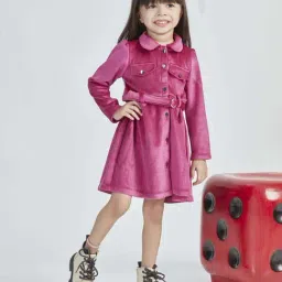 Peppermint Kids Pink Knitted Regular Fit 1 Dress-picture-23