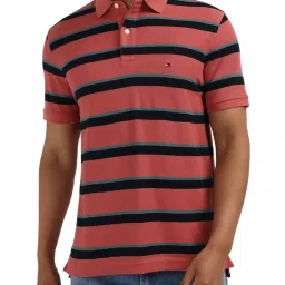 Tommy Hilfiger Red Fascination Cotton Regular Fit Polo T-Shirt image 1