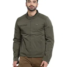 Royal Enfield Olive Green Straight Fit Jacket-image-20