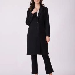 Fablestreet Black Regular Fit Overcoat-picture-14