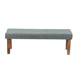 Ikiriya Asteria Jacquard Brown & Blue Wood 2 Seater Bench-picture-29