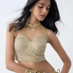 Vark by Westside Gold Sequin Embellished Blouse image 1