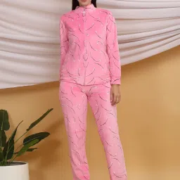 Sweet Dreams Pink Printed Sweatshirt Track Pants Set image 1