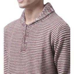 Club York Maroon Regular Fit Cotton Sweater image 4