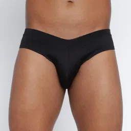 BASIICS by La Intimo Black Polyester Relaxed Fit Solid Briefs image 1