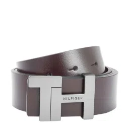 Tommy Hilfiger Brown & Black Leather Reversible Belt for Men image 1