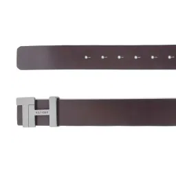 Tommy Hilfiger Brown & Black Leather Reversible Belt for Men image 5