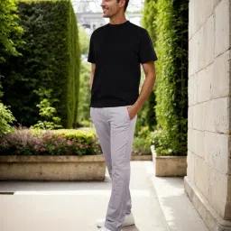 celio celio* Black Solid Regular Fit Cotton Henley T-Shirt image 1