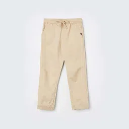 Fame Forever by Lifestyle Boys Beige Cotton Solid Full Sleeves Woven Joggers image 1