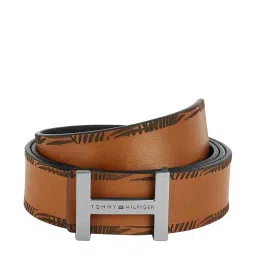 Tommy Hilfiger Tan & Black Leather Reversible Belt for Men image 1