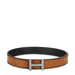 Tommy Hilfiger Tan & Black Leather Reversible Belt for Men image 2