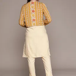 aarke Ritu Kumar Women Solid Regular Kurta with Trousers & With Jacket image 2