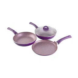 Wonderchef ?Purple Aluminium Non-Stick 4-Piece Cookware Set image 1