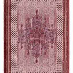 JaipurFabric Pink Pure Cotton 180 TC Marbella Single Bedsheet with 2 Pillow Covers image 1