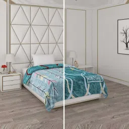 Monte Carlo Teal Polyester 500 GSM Winter Blanket image 1