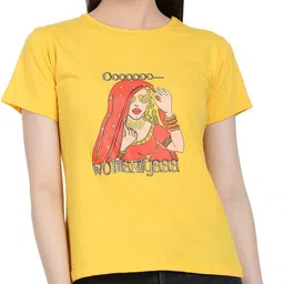 DEEPMAYRA COLLECTION Women Graphic Printed Round Neck Cotton T-shirt-picture-22