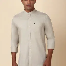 Allen Solly Beige Cotton Regular Fit Shirt-image-14
