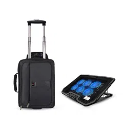 Swiss Military Black Medium Combo of Cabin Trolley with Laptop Cooling Fan-picture-17