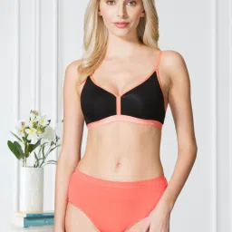 Van Heusen Black Cotton Minimizer Bra image 1