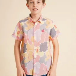 Jack & Jones Junior Boys Multicolor Abstract Regular Fit Shirt-picture-12