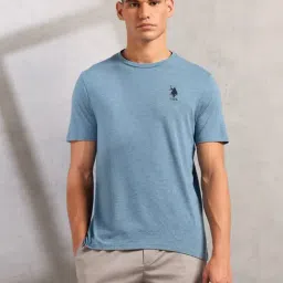 U.S. Polo Assn. Blue Cotton Regular Fit Lounge T-Shirt-picture-44