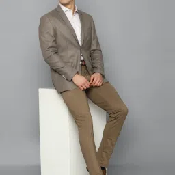 Allen Solly Brown Slim Fit Self Pattern Blazers image 5