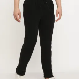 Octave Black Cotton Regular Fit Trackpants image 4