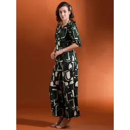 Globus Green Printed Top With Pants image 3