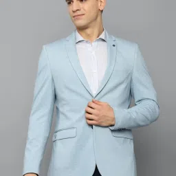 Allen Solly Blue Slim Fit Self Pattern Blazers image 1