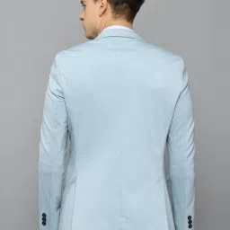 Allen Solly Blue Slim Fit Self Pattern Blazers image 2