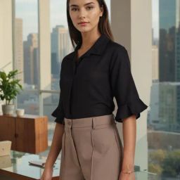 Style Quotient Black Solid Top-picture-47